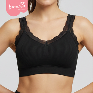 Soutien-gorge de sport sans fil respirant de haute qualité pour la maternité avec coussinets amovibles, bonnet 3/4, pour tailles S-XL - Product Image 1