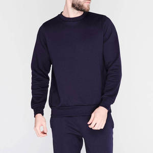Sweat-shirts d'hiver pour hommes de haute qualité, 100 % coton molletonné, couleur unie, personnalisables avec logo, manches longues. - Product Image 4