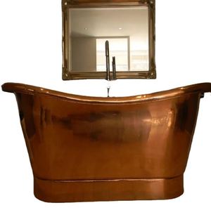 Copper Bathtub Free Standing Luxury Hammered Copper Double Slipper Bathtub Free Standing Clawfoot Design with Cheap Antique - Product Image 1