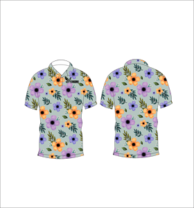<b>Mens</b> Pastel Floral Print Polo <b>Shirt</b> Short Sleeve Casual Summer Golf Polo Lightweight <b>Collared</b> Fashion <b>Shirt</b> - Product Image 1