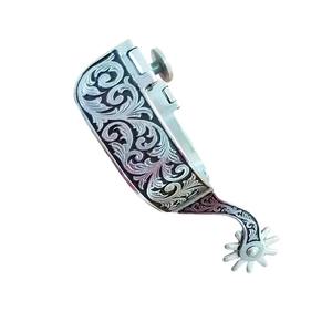 Éperons d'équitation de haute qualité, couleur noire, pour bottes de cowboy, en acier inoxydable, personnalisation acceptée, produits équestres - Product Image 6