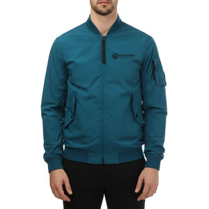 Blouson Bomber Homme Personnalisé en Gros avec Col Montant et Logo Frontal, Conception Coupe-Vent à Capuche - Product Image 1