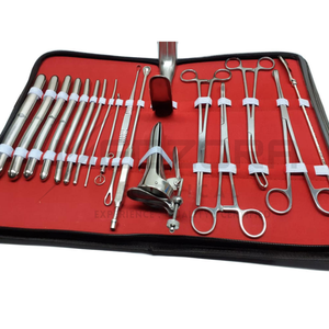 ชุดเครื่องมือผ่าตัดและตรวจภายในทางนรีเวชคุณภาพสูง ทำจากเหล็กกล้าไร้สนิม จำนวน 18 ชิ้น ได้รับการรับรองมาตรฐาน CE ระดับ Class I - Product Image 3