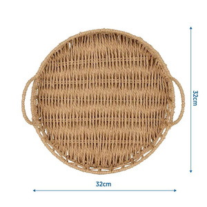 Serving tray, round paper decorative tray made in Vietnam wholesale price - Product Image 2
