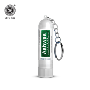 Arya Vaidya Sala Kottakkal Ashwas Inhaler Spray Herbal pour le Soulagement Nasal des Adultes avec Porte-clés Intégré - Product Image 1