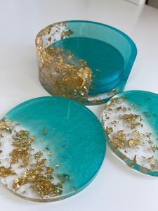 Elegant <b>Epoxy</b> Art Coasters – Unique <b>Table</b> Protection Modern Handmade <b>Resin</b> Coaster Collection – Luxury Style - Product Image 2