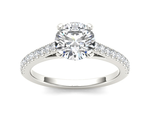 Anillo Solitario Clásico de Diamante Cultivado en Laboratorio de 1 Quilate, Oro Sólido de 14K, Corte Brillante Redondo VS VVS EF, para Uso Diario, Boda, Estilo Moderno - Product Image 4