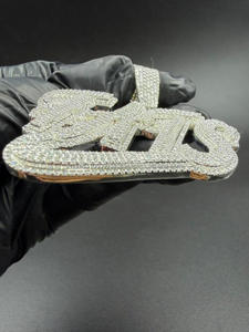 Custom SMT <b>Name</b> Pendant Moissanite Diamond Iced Out Hip Hop Necklace Bling <b>Chain</b> Jewelry Gift For Men Women - Product Image 6