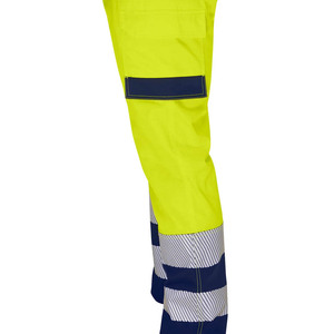 Pantalon de travail haute visibilité pour homme, bandes réfléchissantes, coupe droite, en velours côtelé mi-lourd, polyester, imperméable, respirant, écologique - Product Image 4