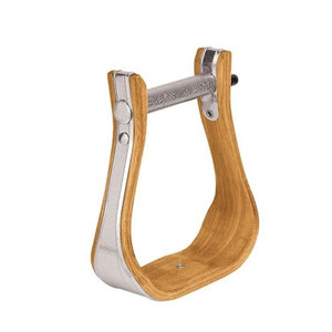 Cubierta de estribo de madera de roble con barril de Monel y acero inoxidable - Product Image 1