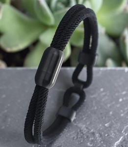 Bracelet en corde pour homme avec fermoir magnétique – Style minimaliste en acier inoxydable - Product Image 2