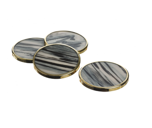 Elegant Horn <b>Coasters</b> <b>for</b> Coffee Table Natural Horn <b>Drink</b> <b>Coasters</b> with Polished Finish Handmade Rustic Horn <b>Coaster</b> Set Classic - Product Image 3