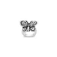 Bague vintage en argent 925 pour femme, motif papillon filigrané