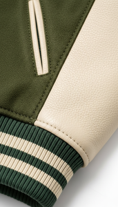 Manches en cuir brodées style universitaire professionnel, patchs brodés, style urbain viral, durable - Product Image 4