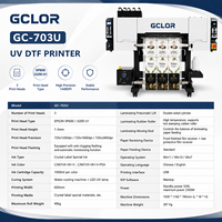 Nueva Impresora UV DTF XP600 I3200 con Cabezal de Impresión U1 (3 Cabezales de Impresión) 650mm, Transferencia de Etiquetas de Cristal, Totalmente Automática para Personalización