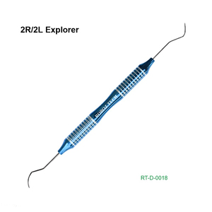 Explorer dentaire ergonomique double extrémité 2R/2L en acier inoxydable manuel par Roboz Tech, fabriqué au Pakistan, garantie 3 ans, certifié CE - Product Image 1