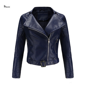 Veste en cuir PU pour moto Relevo Industries, unisexe, coupe courte et ajustée, col zippé, douce, respirante, vêtements de sport - Product Image 4