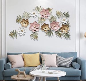 Metal Floral Wall Art Decor Contemporary Handmade Hanging Accent for Living Room Interior Design - Product Image 1