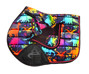 Almohadilla de Montar a Caballo con Diseño Animal, Personalizable, de Tela de Poliéster y Polialgodón, para Protección y Seguridad Equina - Product Image 1