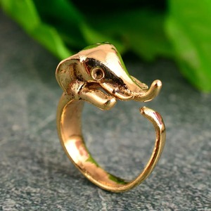 Trendy Design 18k Gold Plated Elephant <b>Ring</b> Adjustable Animal <b>Statement</b> <b>Ring</b> - Product Image 2