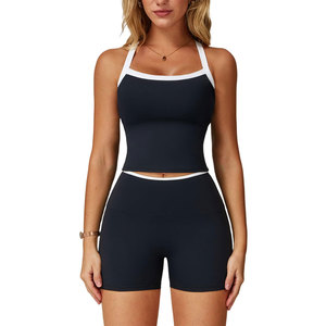 Women's <b>Sets</b> Four Way Stretchable Fabric Breathable Seamless Slim Fit Active Sportswear Bra Fitness Workout Gym Women's <b>Set</b> - Product Image 1