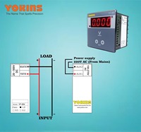 Voltmeter Digital DC Yokins Y7-DV 0-500V DC 4 Digit Kelas Akurasi 1.0 Fase Tunggal 72x72mm Panel Meter dengan Garansi 1 Tahun