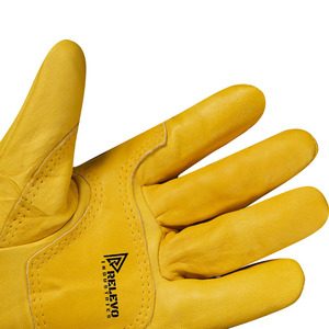 Gants de sécurité industriels en cuir de mouton pleine fleur, résistants, à double paume, ignifuges et anti-coupure, pour OEM - Product Image 6