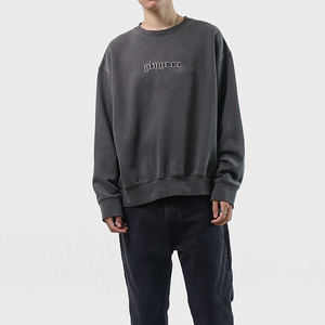 Sweat-shirts décontractés pour hommes en molleton bouclette 100% coton, respirants, écologiques, avec broderie personnalisée effet vieilli et délavage acide, pour l'hiver et le style urbain - Product Image 4