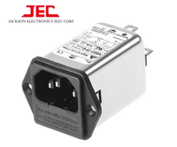 Filtre EMI JEC 10SS1-S-Q Entrée C14 Réseaux LC RC 115V/250VAC 1-30A Fonction de transfert passe-bas 50/60Hz 15-80dB Perte d'insertion