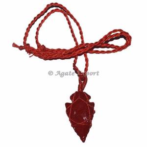 Pendentif Om en pierres précieuses assorties en forme de pointe de flèche Bijoux fabriqués en pierre semi-précieuse - Product Image 5