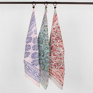 Jaipuri Hand Block Print Bandana Paisley Design Square Scarf Summer <b>Beach</b> Wrap Soft & Stylish Daily Wear <b>Accessories</b> Face Cover - Product Image 5