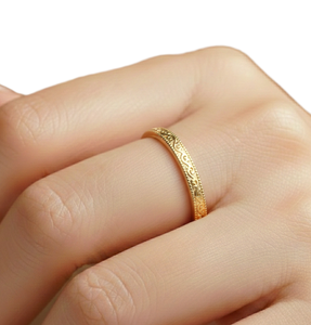 Bague en or massif 10K 14K 18K élégante et tendance, style rétro vintage, motif chèvrefeuille, pour anniversaire ou promesse, vente en gros - Product Image 6
