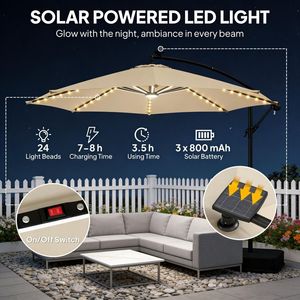 Ombrellone Solare da Esterno con Telo di Copertura per Spazi Esterni - Product Image 6