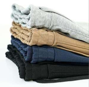Pantalones cortos de felpa francesa para hombre, 100% algodón, lisos, al por mayor, con logotipo personalizado - Product Image 1