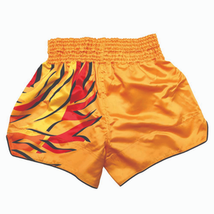 Muay Thai Fight Shorts Custom Sublimation - Red Black Muay Thai Shorts for Professional Muay Thai <b>Athletes</b> - Product Image 6