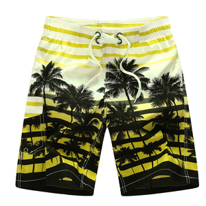 Shorts de bain décontractés pour hommes, séchage rapide, respirants, avec cordon de serrage, en toile, pour la plage et le surf, taille élastique - Product Image 5