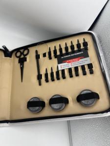 Kit d'outils professionnels pour extensions de cheveux Micro Link, couleur noir mat, pinces en acier inoxydable de qualité chirurgicale, perles, fils en nylon - Product Image 3