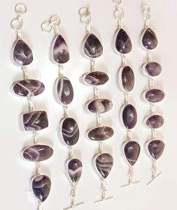 Fournisseur en gros prix abordable cristaux naturels pierre de guérison grappe de pyrite bracelet en argent sterling 925 pierres précieuses cristal - Product Image 2