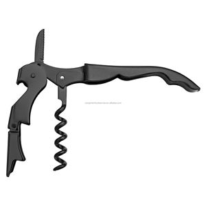 Nouveau tire-bouchon de serveur moderne en métal haut de gamme Henry pour la restauration avec poignée style oiseau Or/Cuivre/Noir - Product Image 4