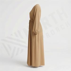 ชุดเดรสอับบายะสำหรับผู้หญิงมุสลิม คุณภาพสูง ขายส่ง เสื้อผ้าอิสลามสมัยใหม่ ชุดอับบายะสำหรับผู้หญิงมุสลิม สีตามสั่ง - Product Image 3