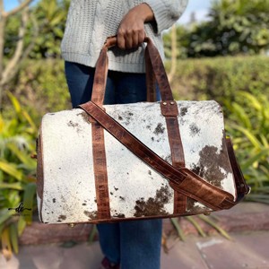 กระเป๋าหนังวัวแท้สไตล์วินเทจ  แบบมีซิป  ขนาดใหญ่ 36-55 ลิตร  สำหรับเดินทาง  LHDB-0027 - Product Image 6