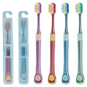 Cepillo de dientes de cerdas suaves de alta calidad para bebés Super limpio tamaño mediano con mango de bambú de plástico Natural gran oferta para uso doméstico - Product Image 5