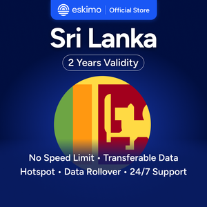eSIM เอสกิโม ศรีลังกา 10GB ข้อมูลความเร็วสูง 4G/5G ไม่ต้องใช้ซิมการ์ดแบบกายภาพ ใช้งานได้ 2 ปี ข้อมูลไม่จำกัดแบบ rollover - Product Image 1