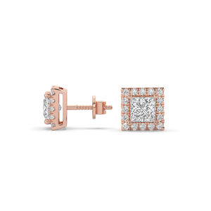 1.02Ct Lab Diamond Earring <b>Set</b> Princess Brilliant 14KT <b>Gold</b> Lightweight Unique Designer Style Bulk Inventory - Product Image 4