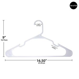Confezione da 150 Grucce Leggere e Resistenti in Plastica Bianca per Abiti e Esposizione in Negozio - Product Image 3