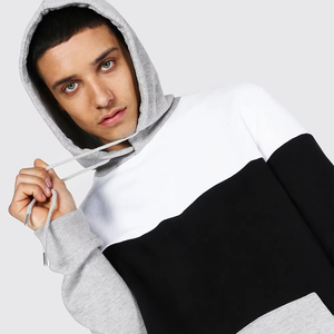 Top Trending Men Fleece Contrast Panel Pullover Hoodie and Short <b>Set</b> for Men in Low MOQ by oneapex international Men Hoodies - Product Image 3