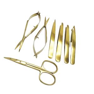 Pinzas para cejas de Plasma dorado de buena calidad, embalaje personalizado de acero inoxidable, nuevo estilo, pinzas para cejas - Product Image 1