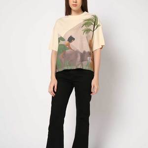 T-shirts pour femmes à col en V et manches courtes, 100% écologiques, de la meilleure qualité, toutes les tailles disponibles, SOLDE - Product Image 1