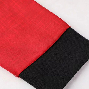 Conjunto Deportivo Rojo para Hombre con Cierre de Cremallera, Pantalones Negros, Cuello Alto, Manga Larga, Otoñal, Deportivo, de Secado Rápido, Corte Regular - Product Image 6