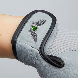 Gants d'équitation respirants en tissu extensible à doigts entiers avec paume en cuir synthétique souple – Fabricant OEM/ODM - Product Image 3